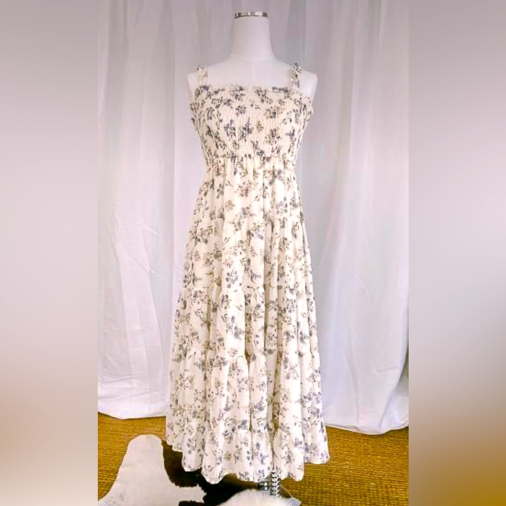 Le reveur Floral Smocked Maxi Dress